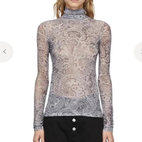 Acne Studios Tops - Acne studio turtle neck paisley print hi neck top usa xs